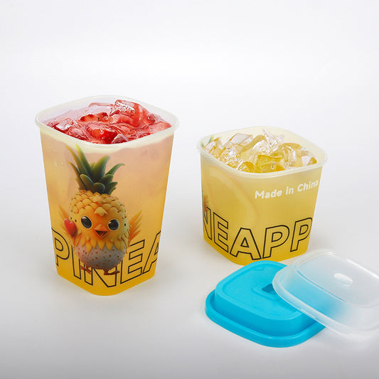 PP Injection Square Quadrilateral Plastic Cup