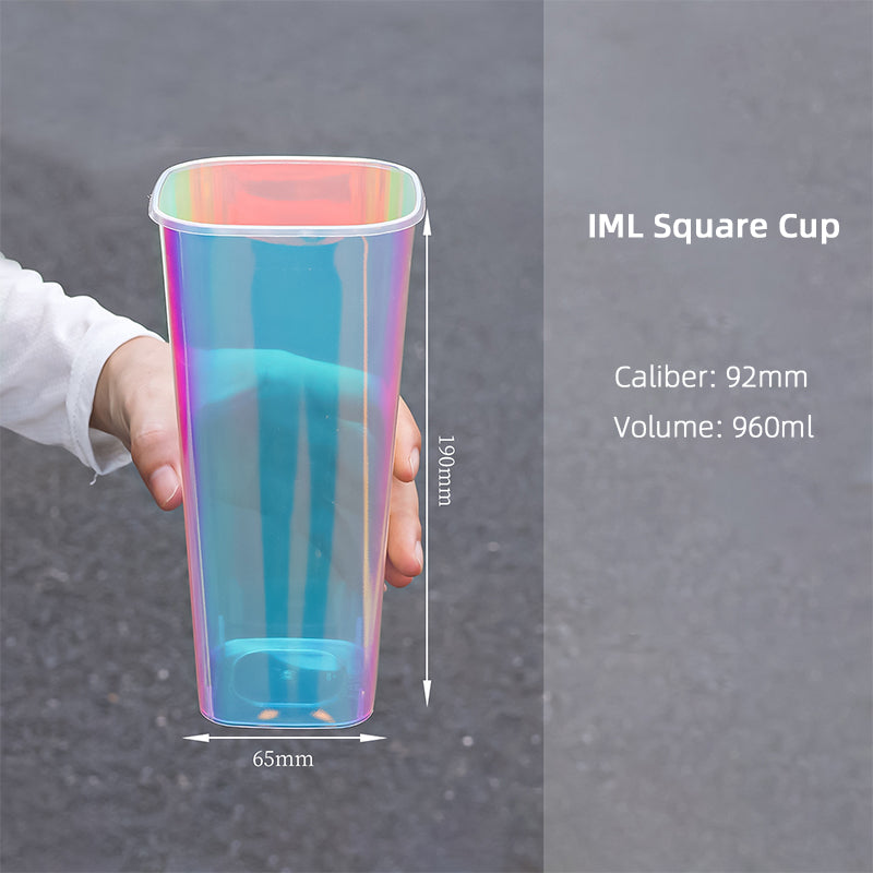 IML Plastic Bubble Cup Rainbow
