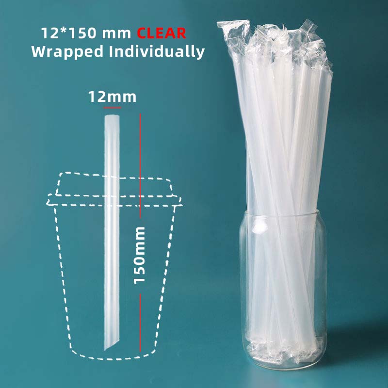 Plastic Straws Angled Tip