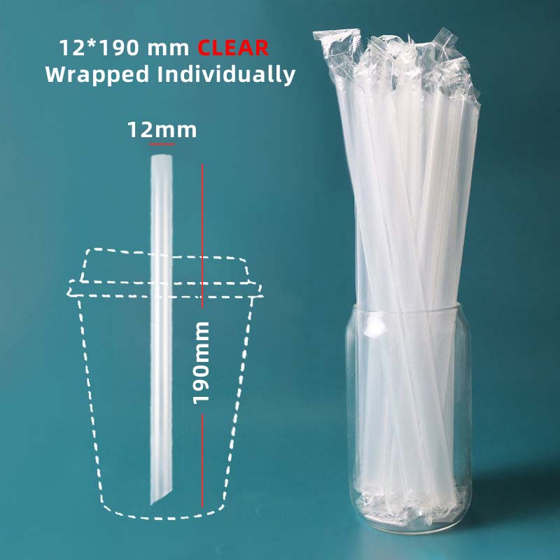 Plastic Straws Angled Tip
