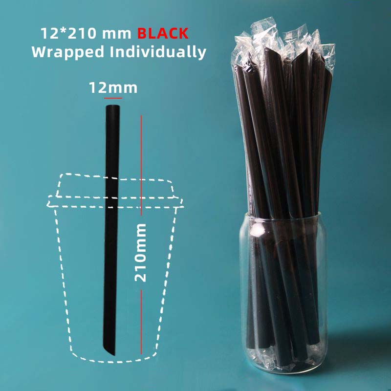 Plastic Straws Angled Tip