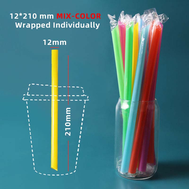 Plastic Straws Angled Tip