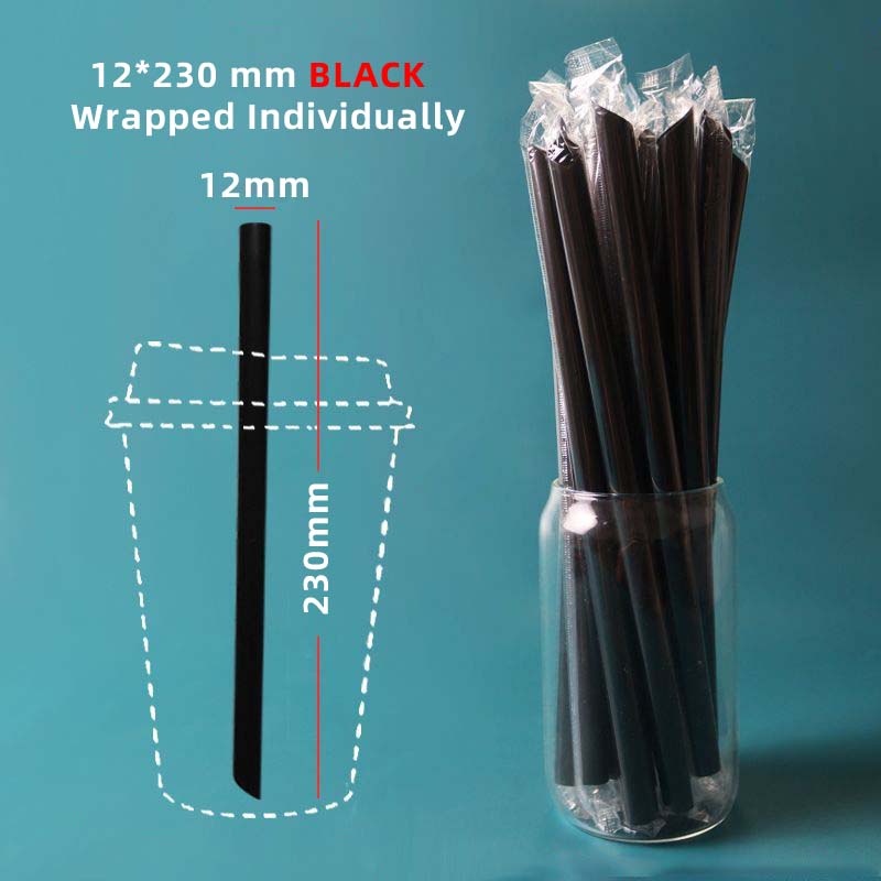 Plastic Straws Angled Tip