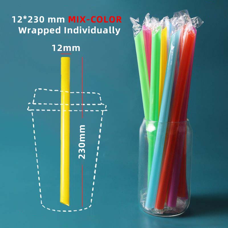Plastic Straws Angled Tip