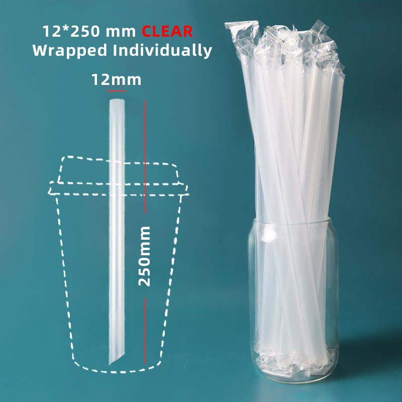 Plastic Straws Angled Tip