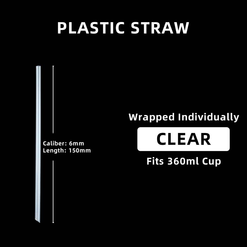 Plastic Straws Angled Tip