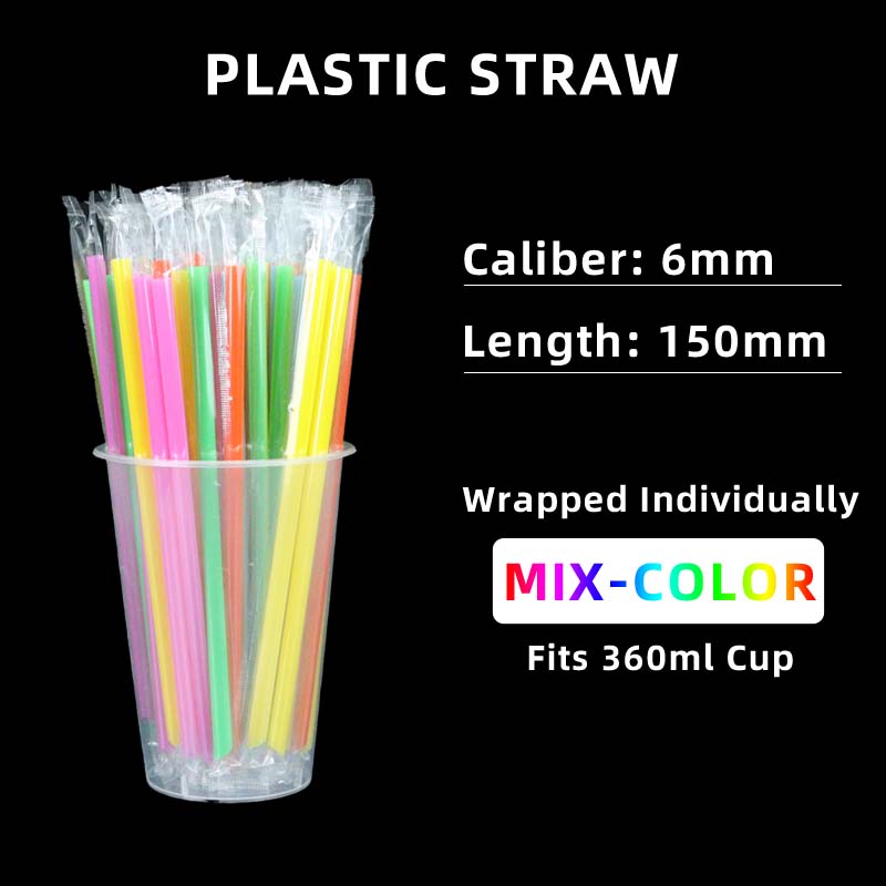 Plastic Straws Angled Tip