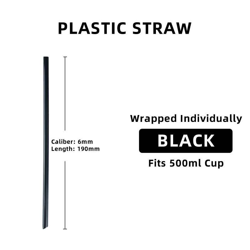 Plastic Straws Angled Tip