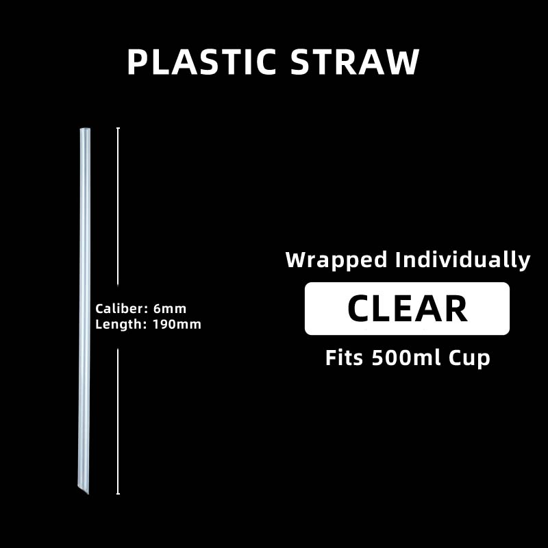 Plastic Straws Angled Tip