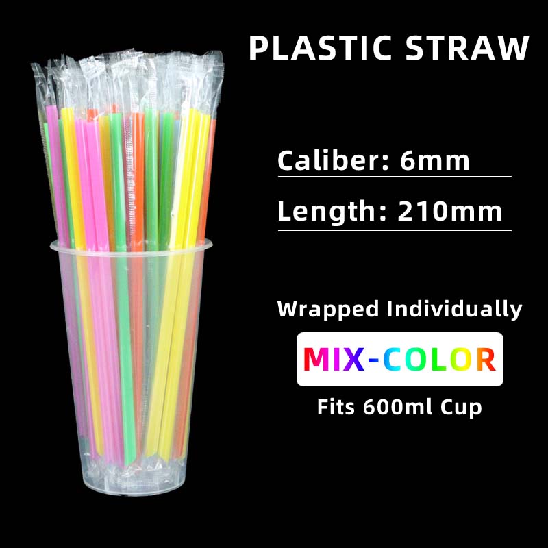 Plastic Straws Angled Tip