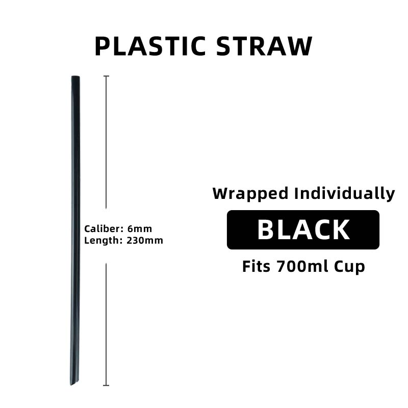Plastic Straws Angled Tip