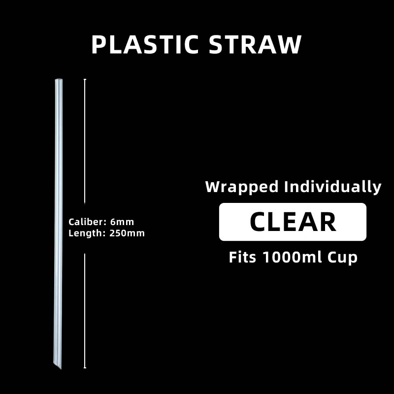 Plastic Straws Angled Tip
