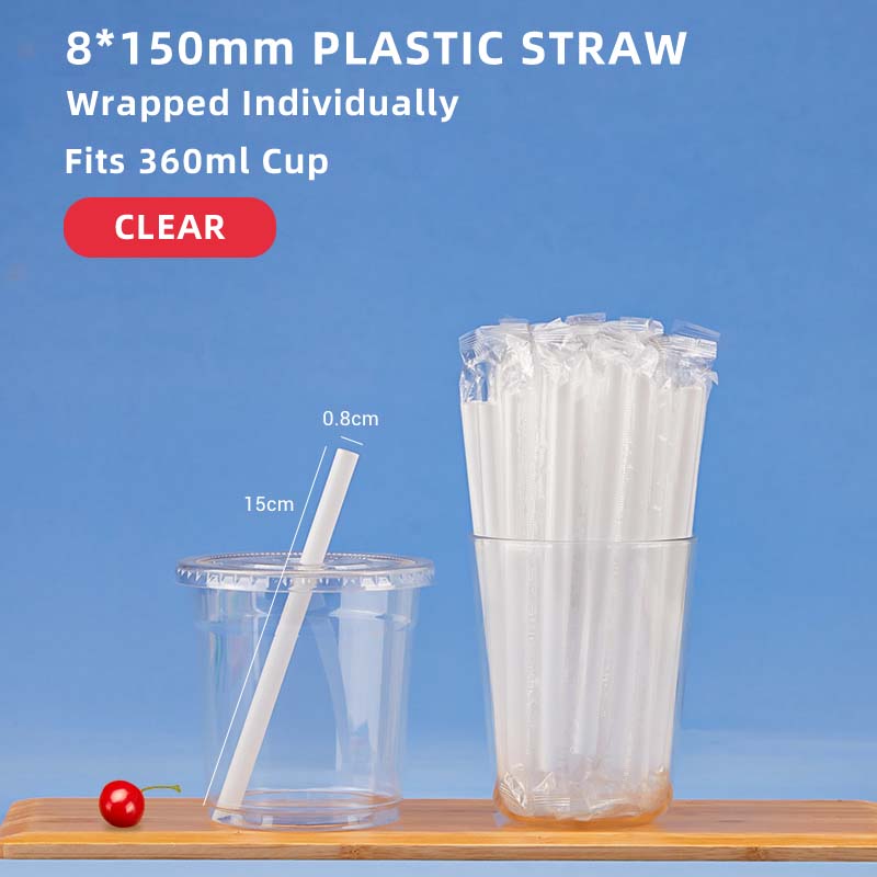 Plastic Straws Angled Tip