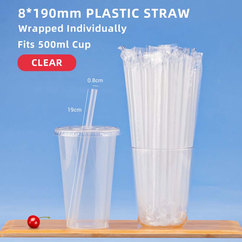 Plastic Straws Angled Tip