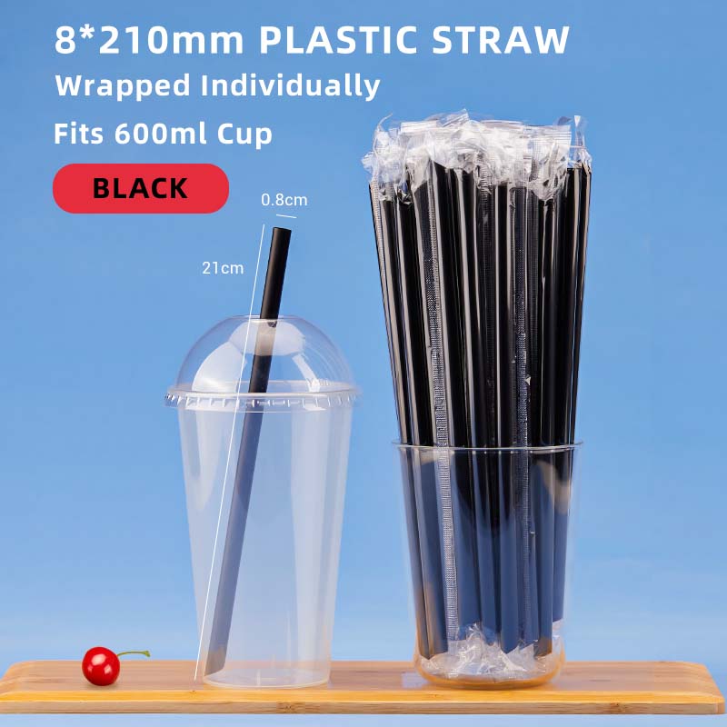 Plastic Straws Angled Tip