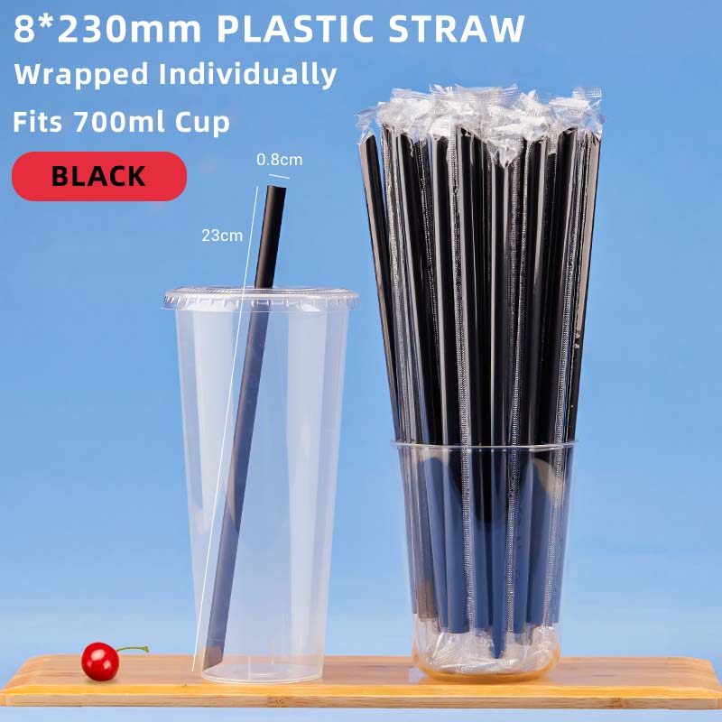 Plastic Straws Angled Tip