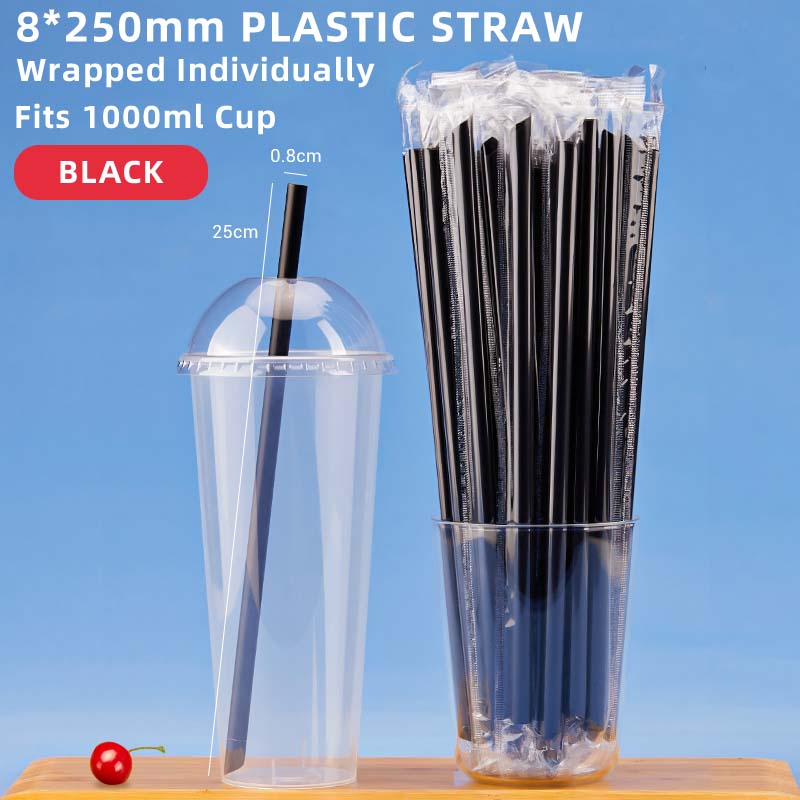 Plastic Straws Angled Tip