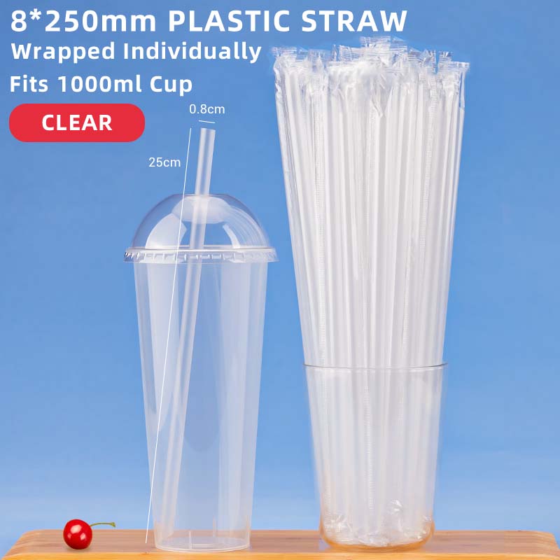 Plastic Straws Angled Tip