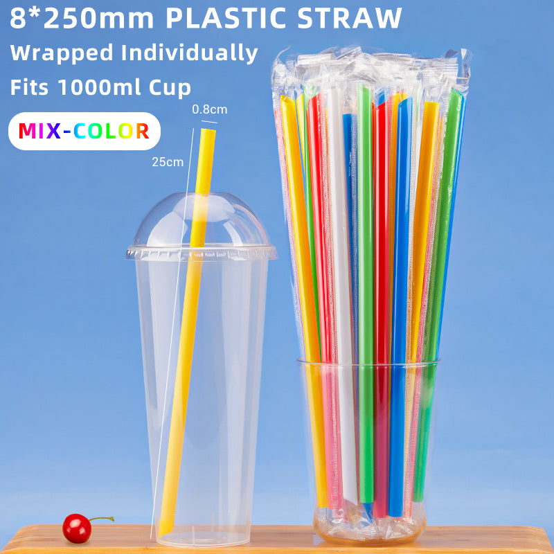 Plastic Straws Angled Tip
