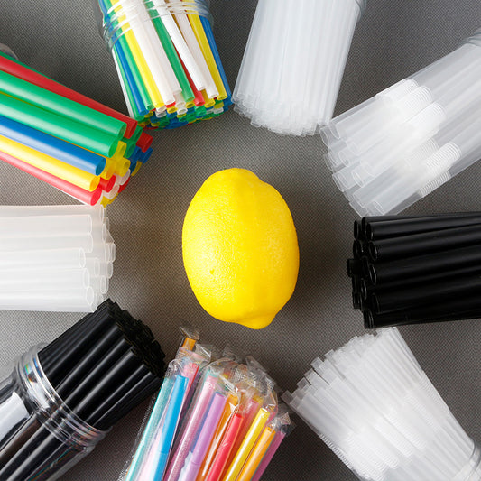 Plastic Straws Angled Tip