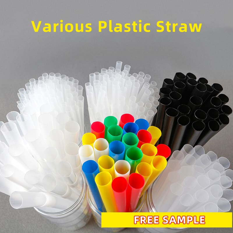 Plastic Straws Angled Tip