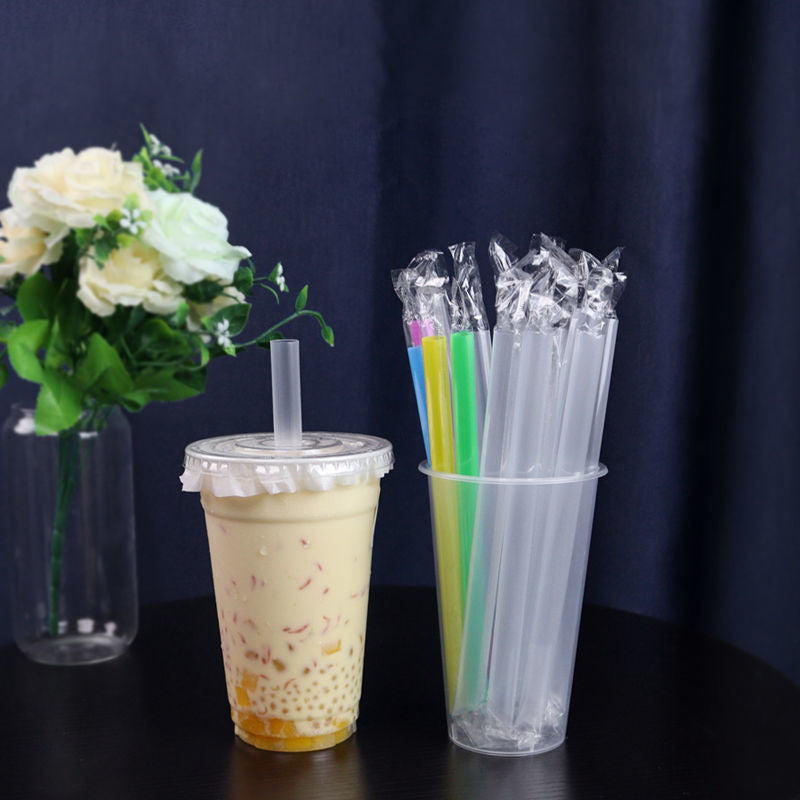 Plastic Straws Angled Tip