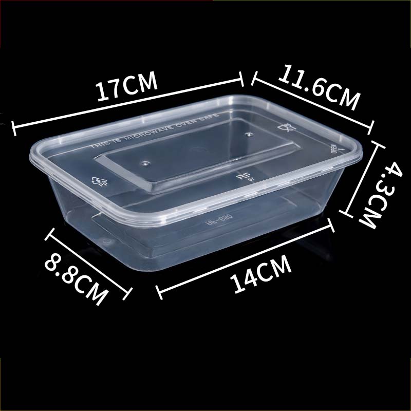Plastic Rectangle Food Containers #MS-FC02