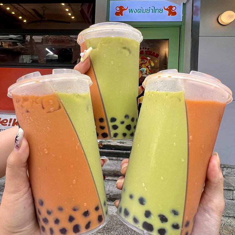 PP Injection Dubble-site Split Twins Lover Share Plastic Cup Bubble Tea Milktea Babo Cup