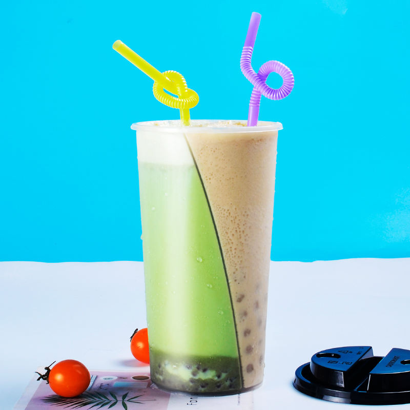 PP Injection Dubble-site Split Twins Lover Share Plastic Cup Bubble Tea Milktea Babo Cup