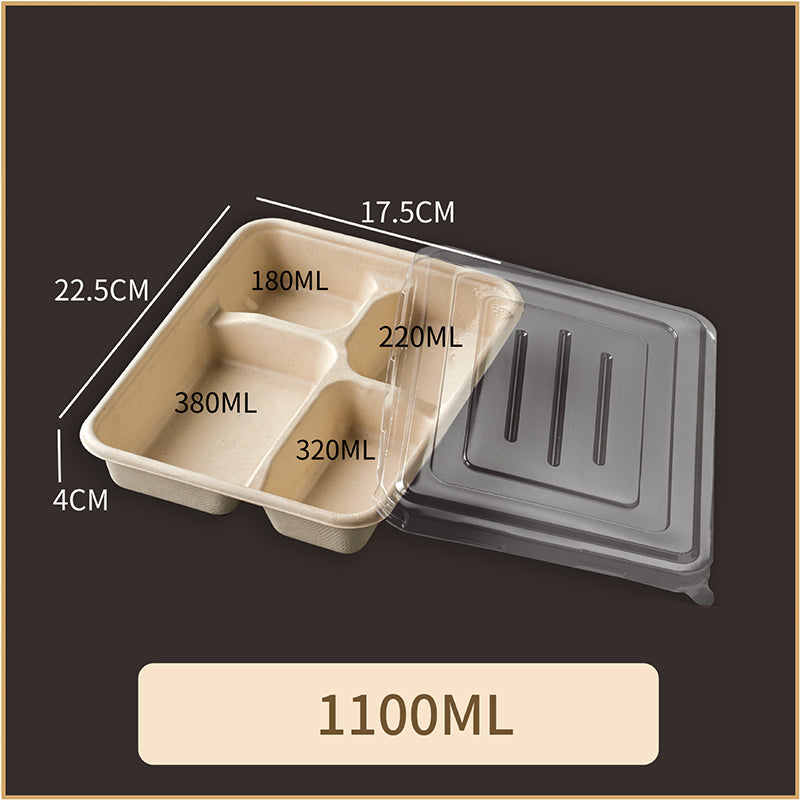Disposable Pulp Multi-compartment Food Containers
