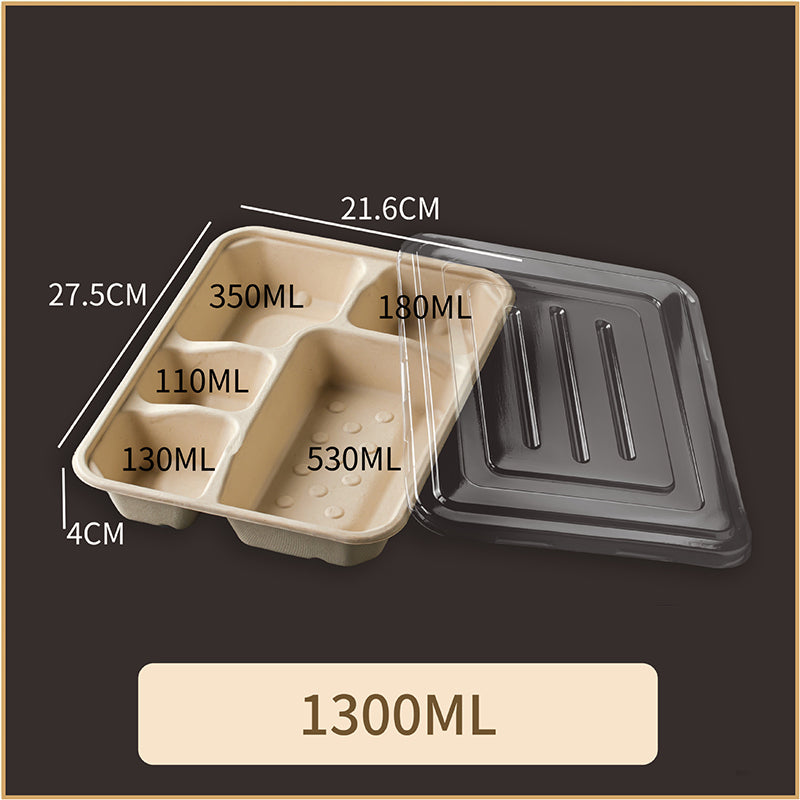 Disposable Pulp Multi-compartment Food Containers