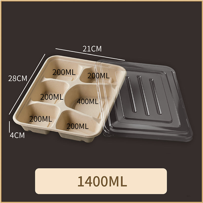 Disposable Pulp Multi-compartment Food Containers