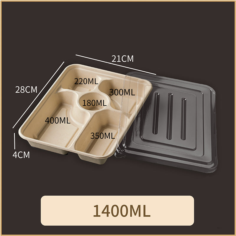 Disposable Pulp Multi-compartment Food Containers