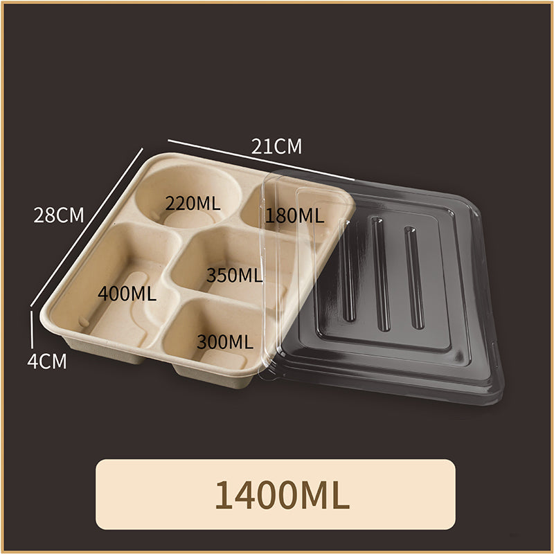 Disposable Pulp Multi-compartment Food Containers