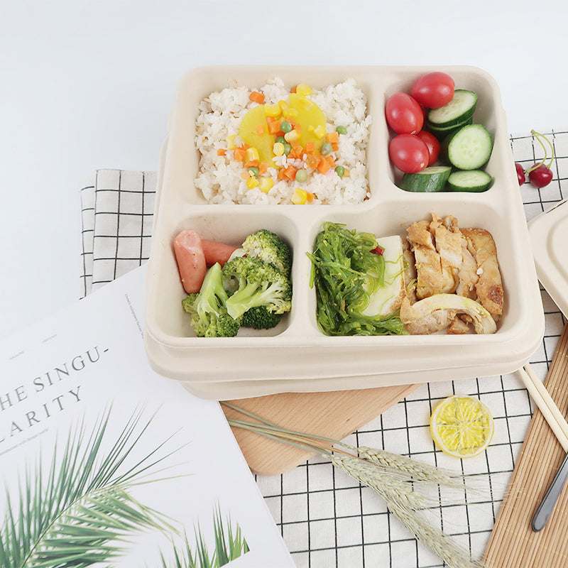 Disposable Pulp Multi-compartment Food Containers