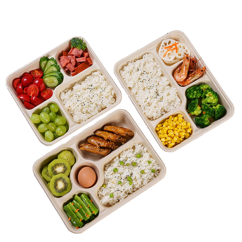 Disposable Pulp Multi-compartment Food Containers