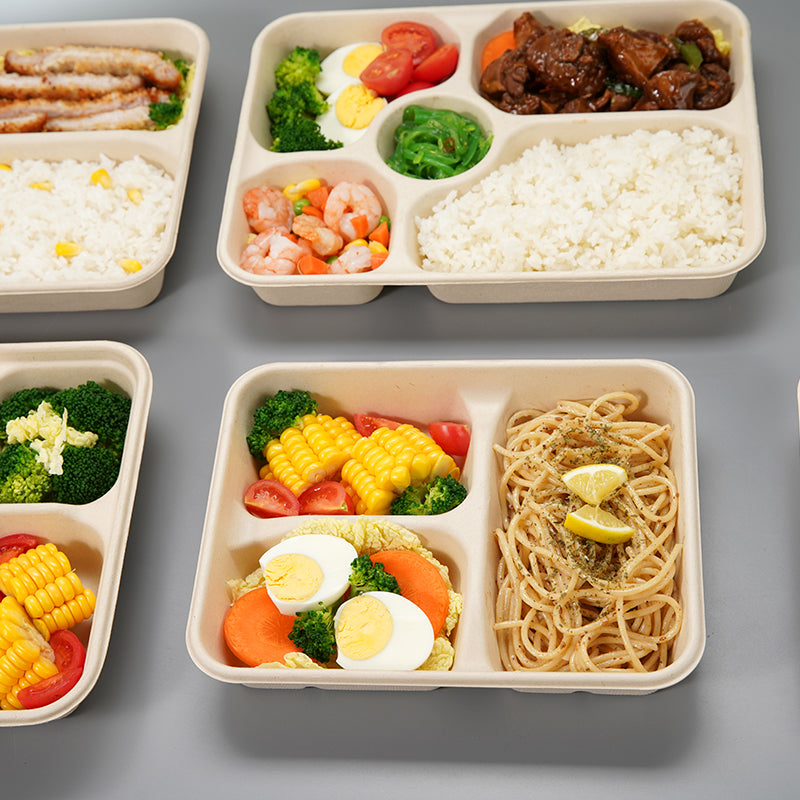 Disposable Pulp Multi-compartment Food Containers