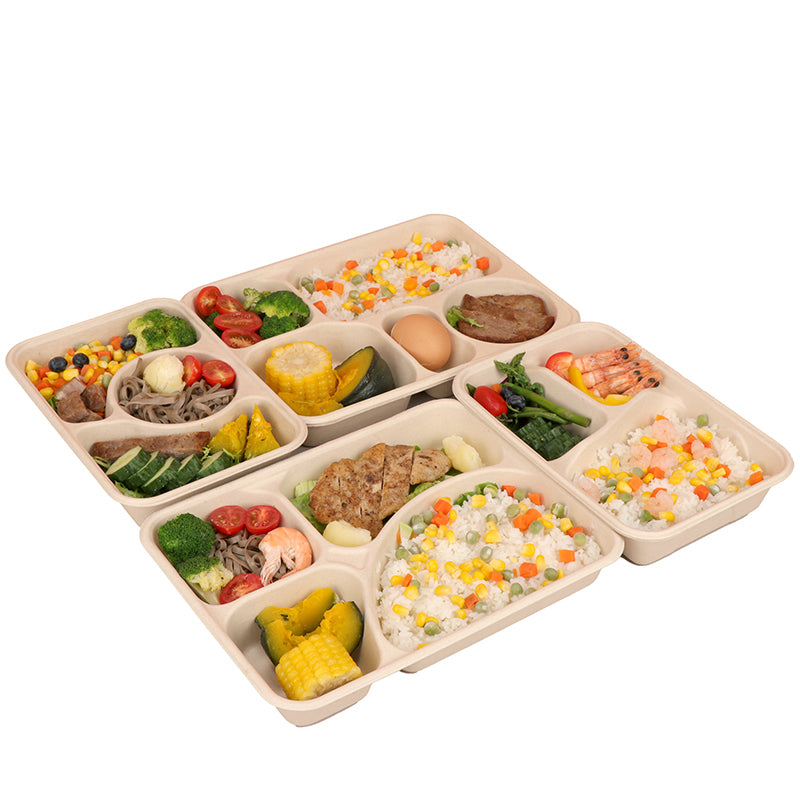 Disposable Pulp Multi-compartment Food Containers
