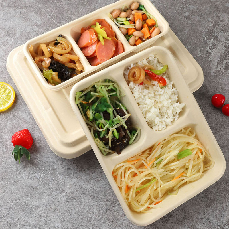 Disposable Pulp Multi-compartment Food Containers
