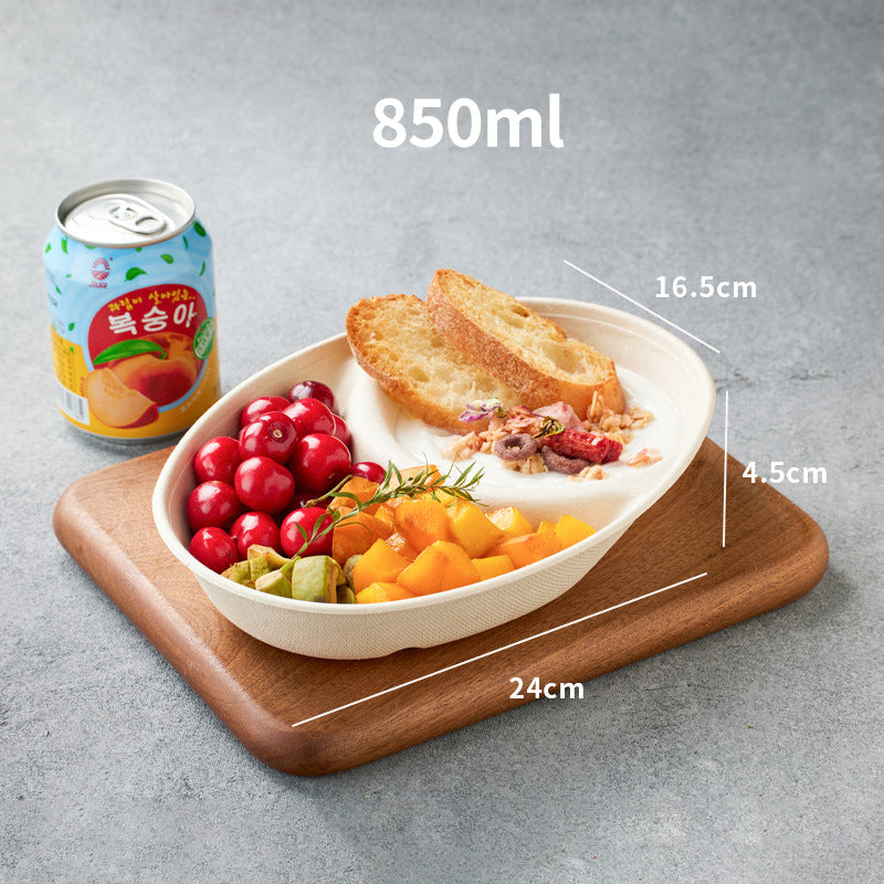Pulp Oval Food Container
