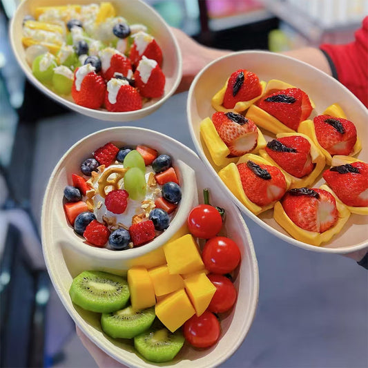 Pulp Oval Food Container