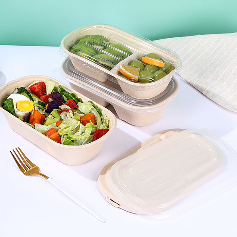 Disposable Pulp Rectangle Food Containers
