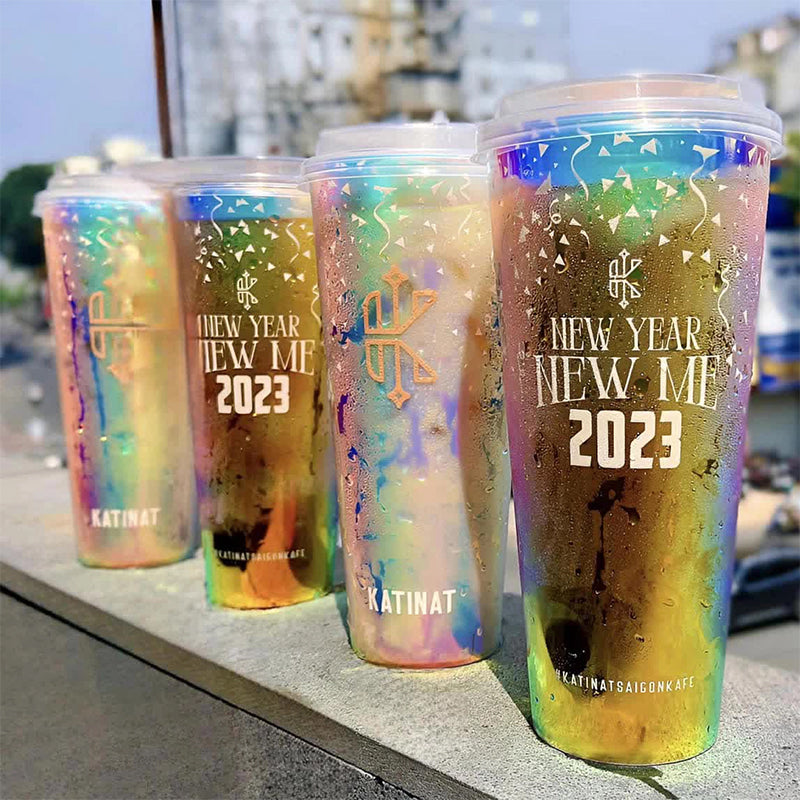 IML Plastic Bubble Cup Rainbow