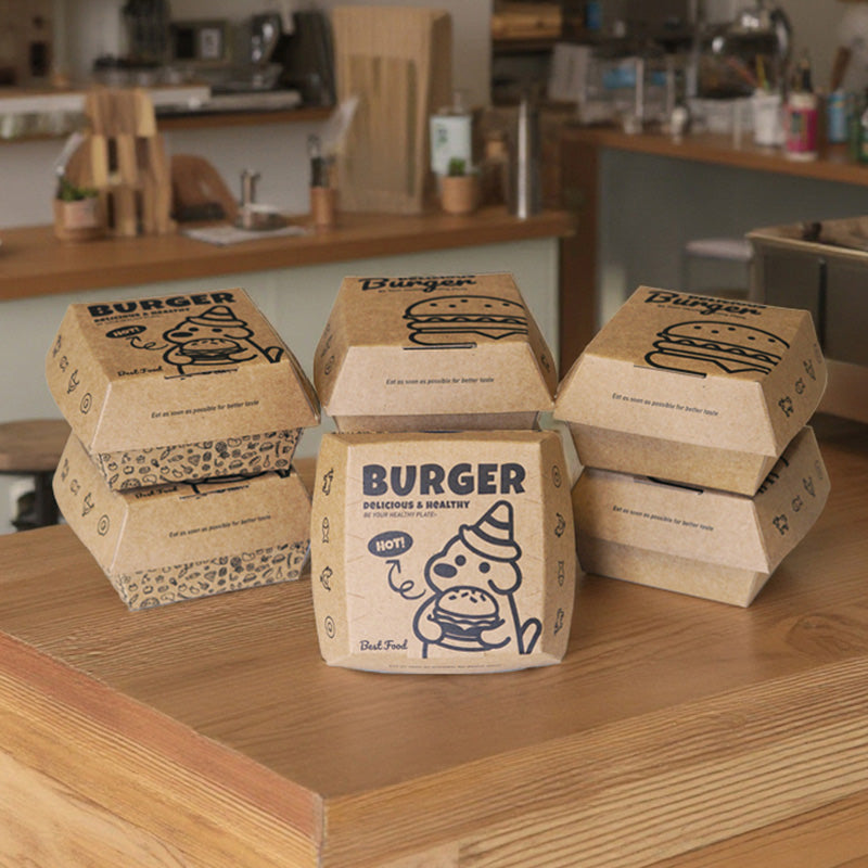 Kraft Paper Hamburger box
