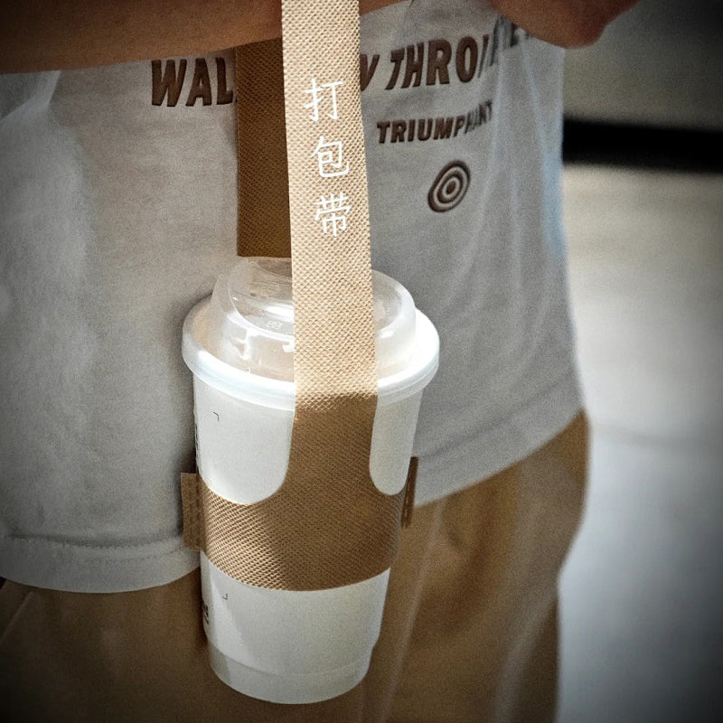 Non-woven Bubble Tea Cup Handle
