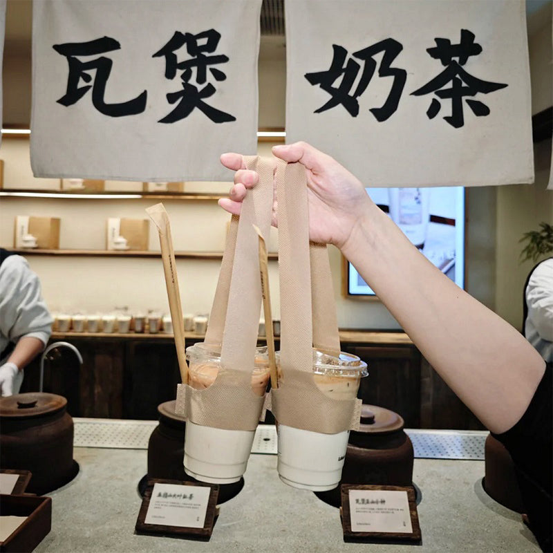 Non-woven Bubble Tea Cup Handle
