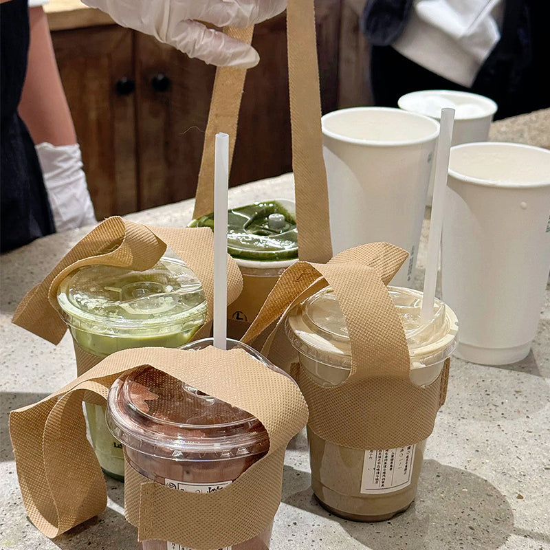 Non-woven Bubble Tea Cup Handle