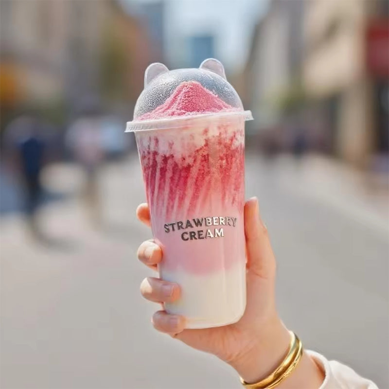 PP Injection Plastic Bubble Tea Cup U Shape