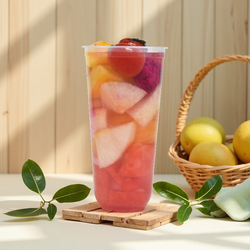 PP Injection Plastic Bubble Tea Cup U Shape