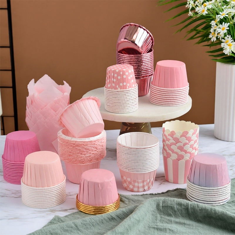 Custom Printed Rolled Rim Paper Baking Cups for Cupcakes & Muffins